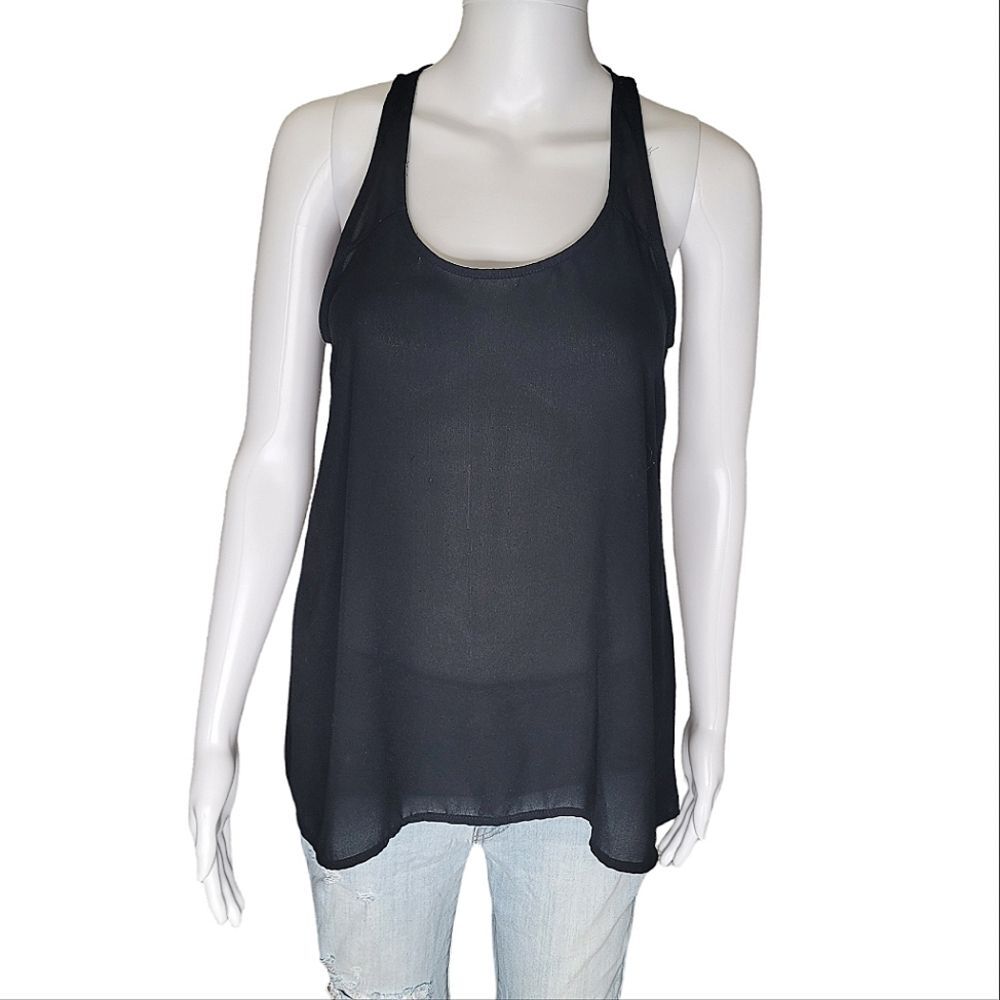 Hollister Black Mesh Tank Top Small